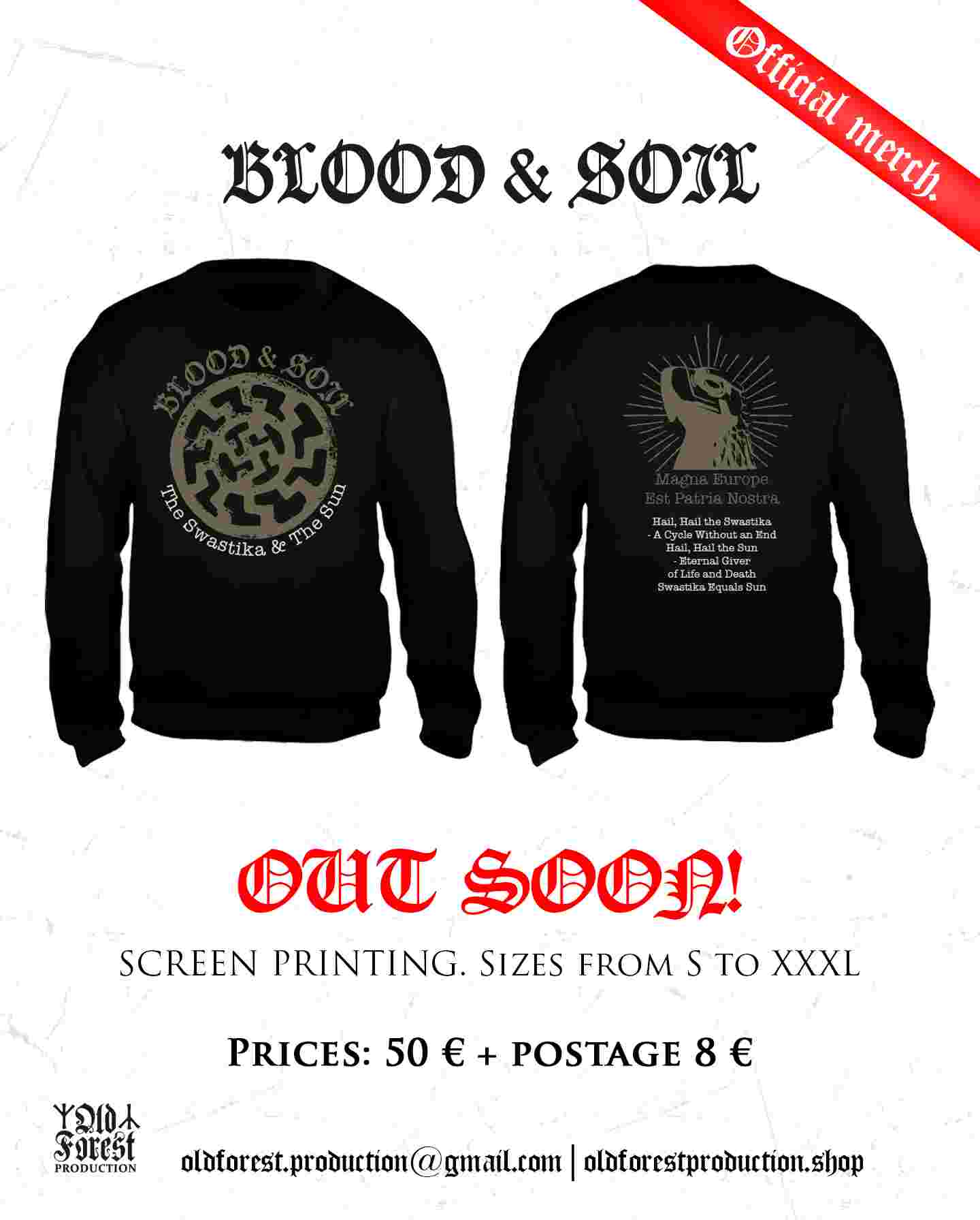 Blood&Soil - official sweatshirt lim.30 - Old Forest Production image 1