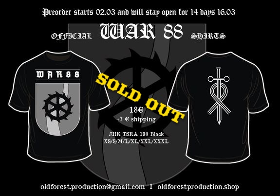 War 88 official tshirt - Old Forest Production image 1