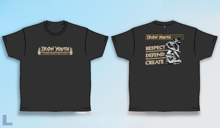 Iron Youth - Respect Defend Create  ts (dark graphite) image 1